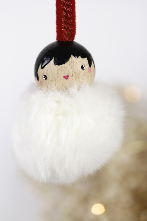 (image pour) Décoration Pompon Peluche Garçon Brun
